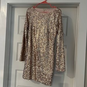 Sequin Pink/ Rose colored bodycon dress